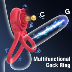 Multi Functional Double Penis Cock Rings with remote control