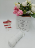 Discreet desktop scene — airplane cup masturbator placed on table with decor for low-key storage (lifestyle photo)