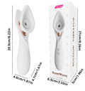 Vacuum sucking vibrator displayed in full front view