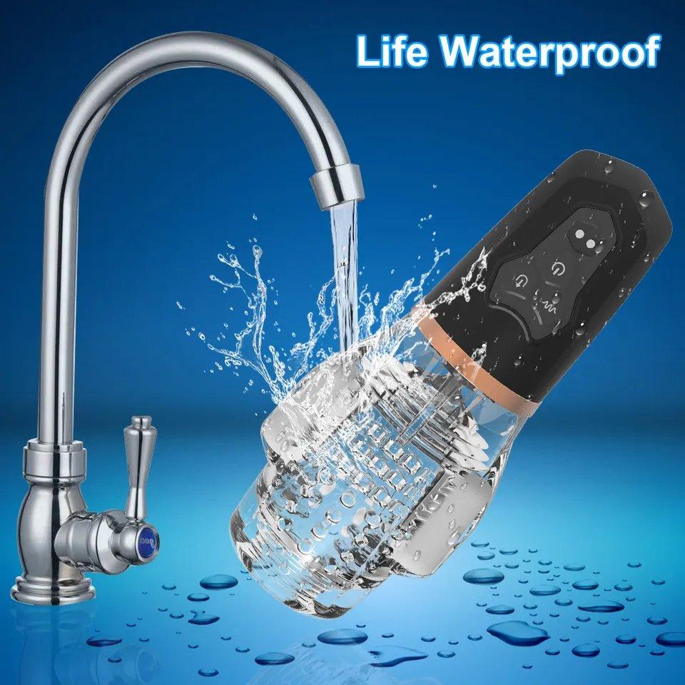 Packaging of Black Automatic Male Masturbator Stroker Vibrator for men