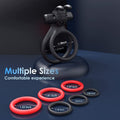 7 Different Sizes Soft Silicone Penis Ring with Vibration - Seductiva