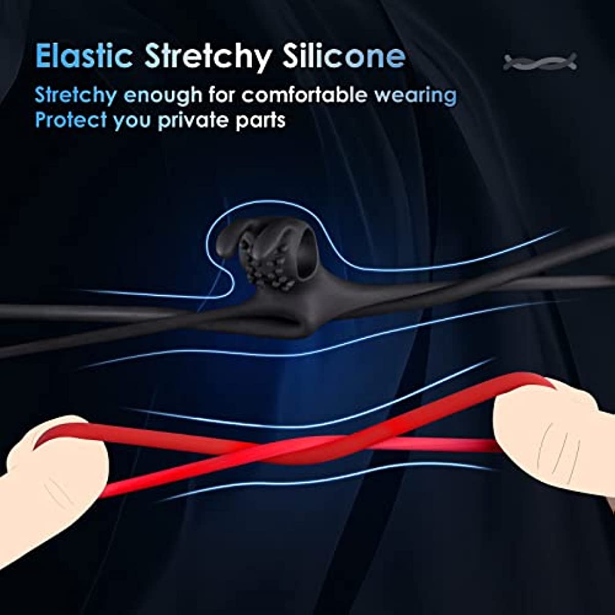 7 Different Sizes Soft Silicone Penis Ring with Vibration - Seductiva