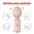 Multiple play positions mini clitoral vibrator — usage/position guide graphic