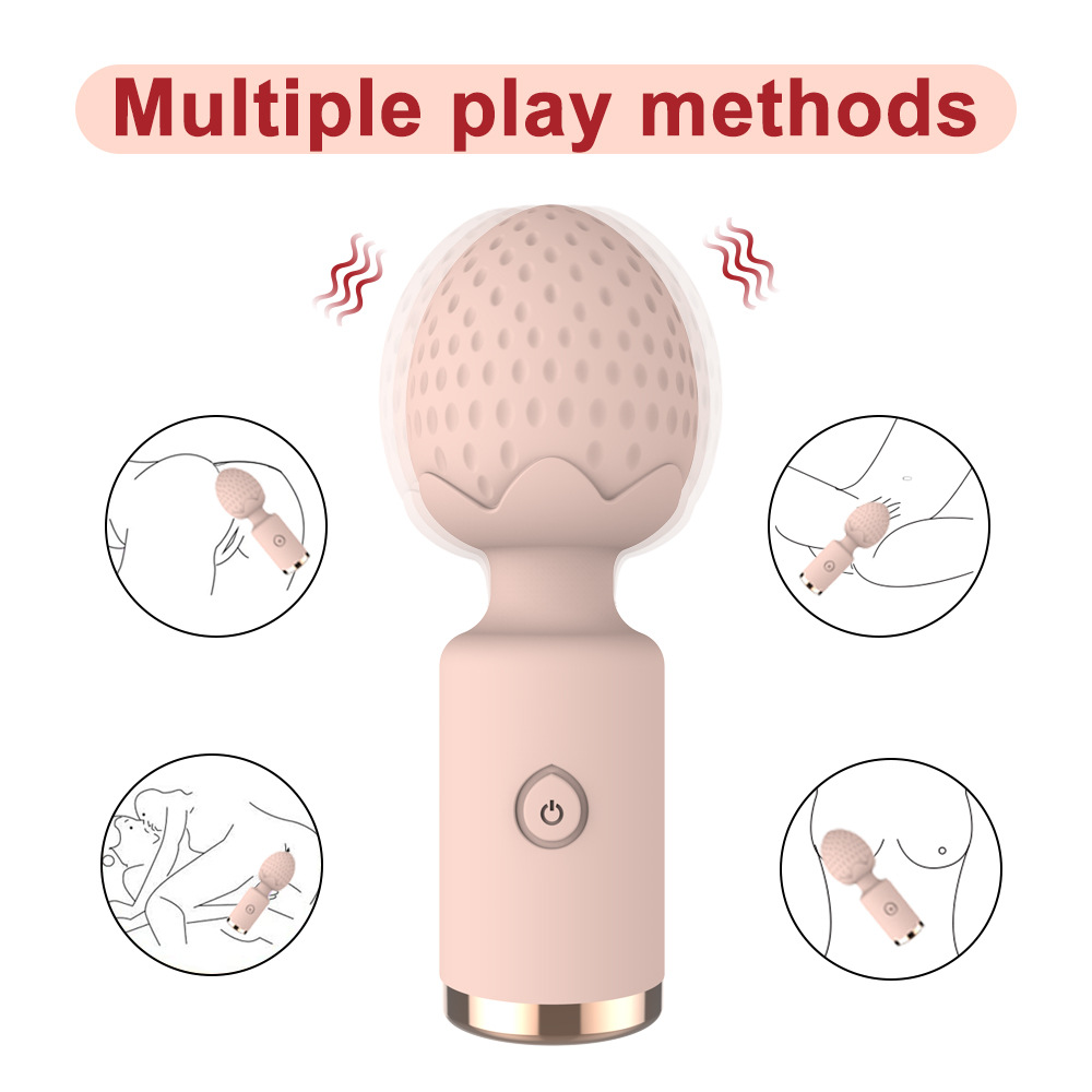 Multiple play positions mini clitoral vibrator — usage/position guide graphic