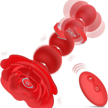 Rose twisting bead pull Anal Vibrators