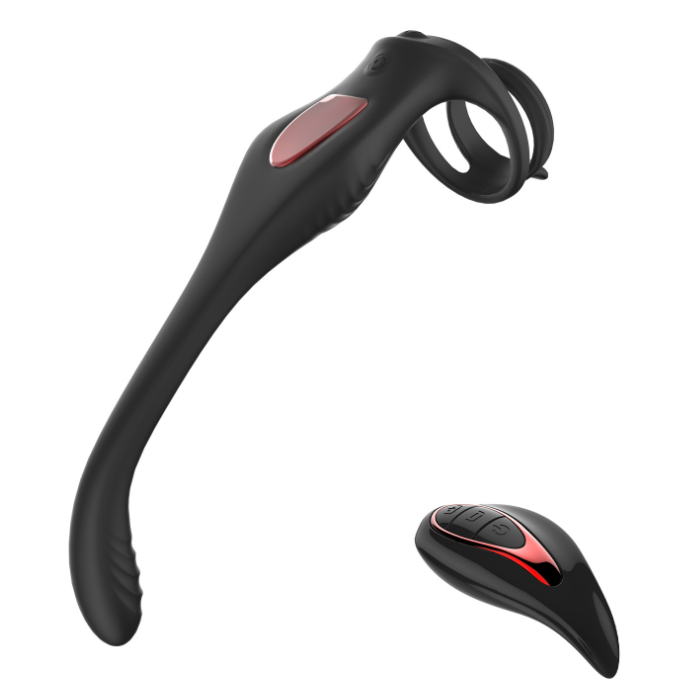 Prostate massager and lock ring masturbator displayed on clean background