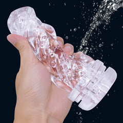 Male transparentTelescopic Rotating Masturbators