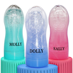 Male transparentTelescopic Rotating Masturbators