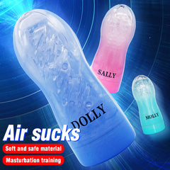Male transparentTelescopic Rotating Masturbators