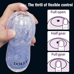 Male transparentTelescopic Rotating Masturbators