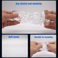Male transparentTelescopic Rotating Masturbators