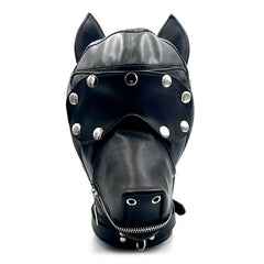 SM doghead-shaped detachable leather restraint head cover