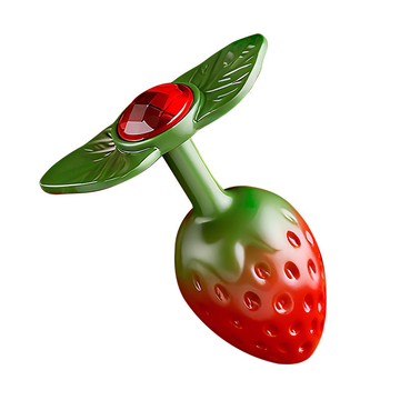 Aluminum Alloy Anal Plug Strawberry Shaped Smooth Surface for Exercises Anal Pleasure Adults Anal Sex Toys for Women Men