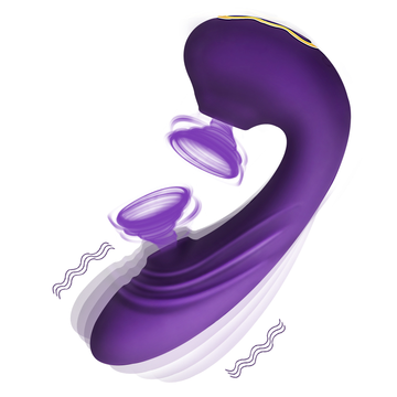 Women's double-suction quick-thrust vibrator