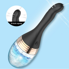 Electric water spray vibrating enema for anal