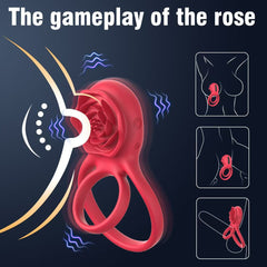 Multi Functional Double Penis Cock Rings with remote control