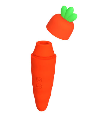 Carrot-Shaped Adult Toy for Women Sucking Vibrator with Clitoral Suction & G-Spot Massage, Female Masturbation Pleasure Wand