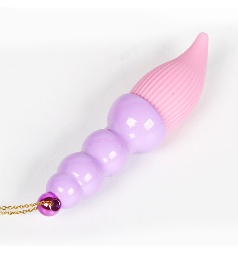 Wearable Pendant Egg Vibrator, Mini Discreet Massager for Female Pleasure