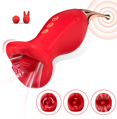 Rose sucking licking vibrator