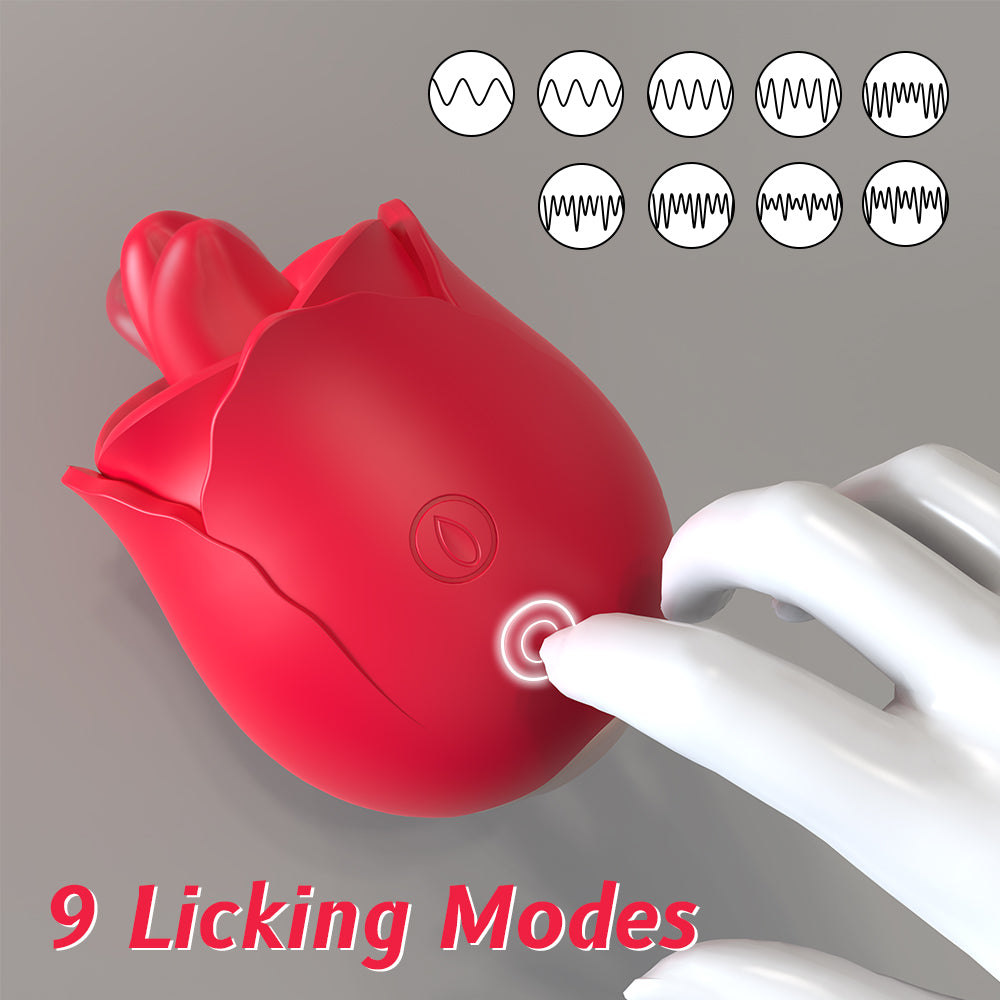 Rose tongue licking vibrating egg female vibrating adult sexual VIBRATOR