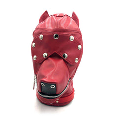 SM doghead-shaped detachable leather restraint head cover