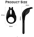 Side angle of ARCHIE cock ring highlighting flexible silicone design