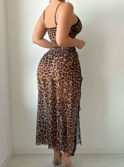 Leopard print sexy and romantic underwear
