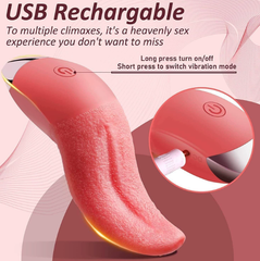 Tongue shaped vibrator