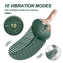 Peacock feather shape teasing vibrator