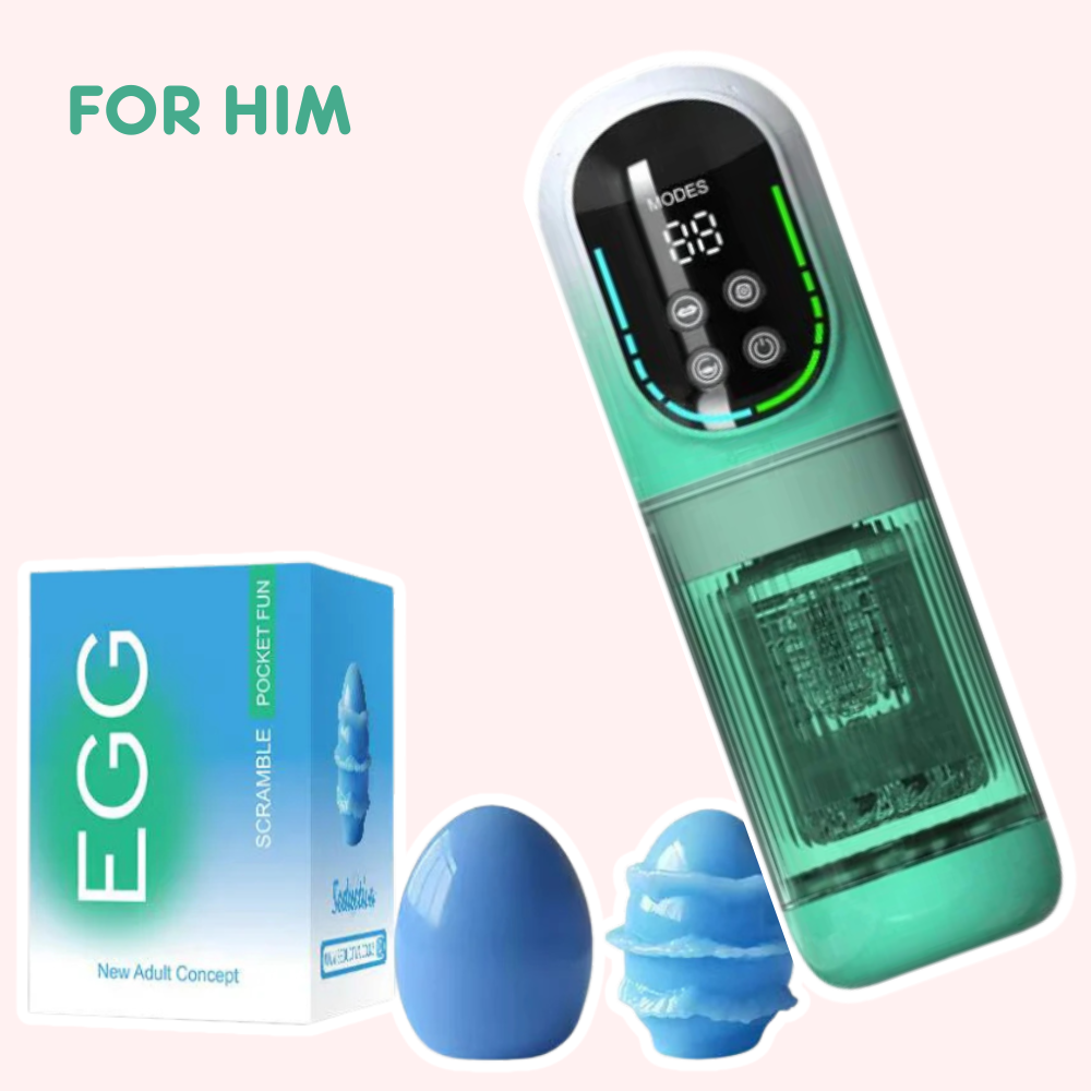 Solo Sweetheart Set — Bundle for Him product image with automatic male masturbator and EG(G) pocket stroker egg