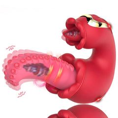Octopus shaped tongue licking vibrator