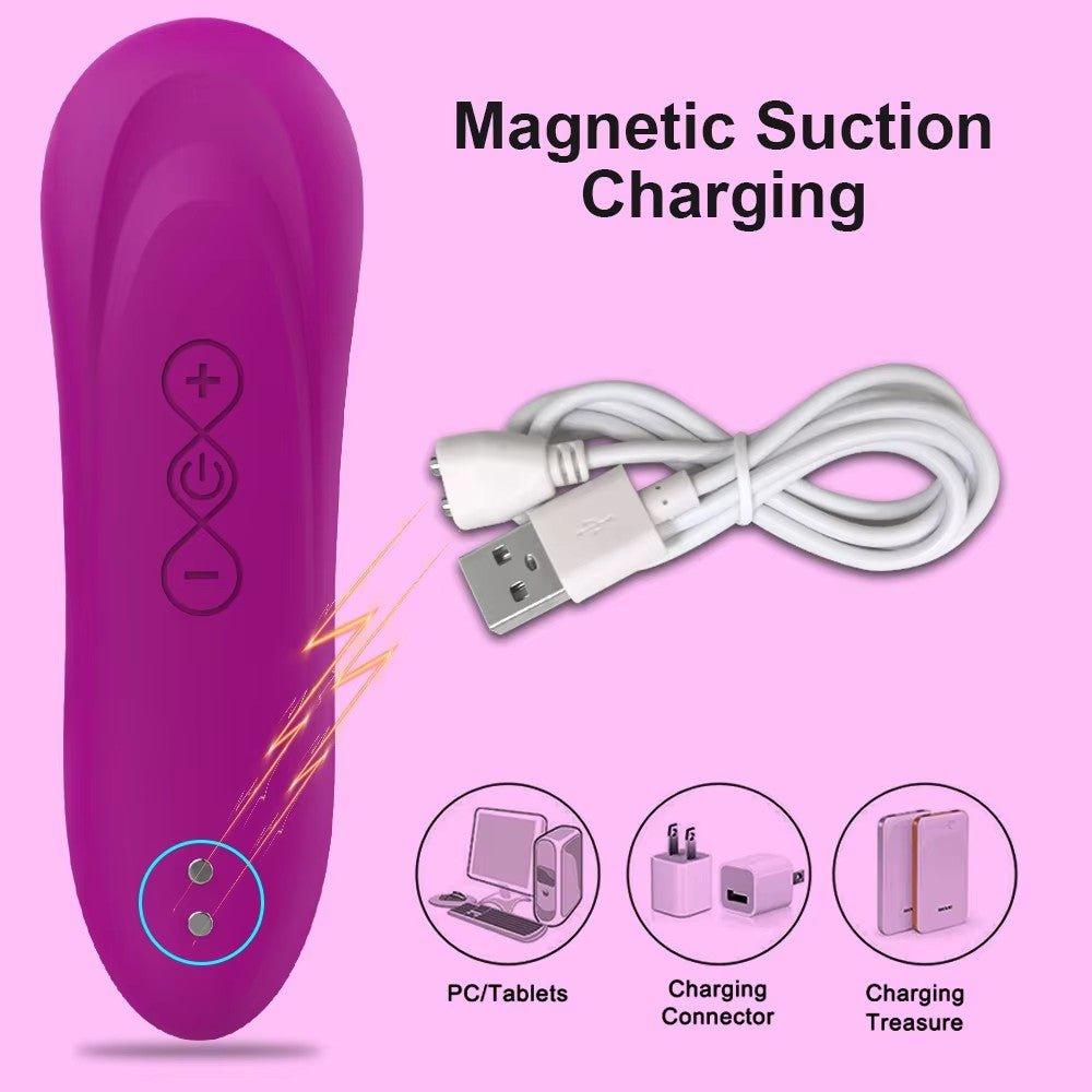 Clitoral sucking vibrator for women in pink silicone with soft suction head