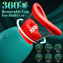 Rose Adult Tool for Couples Sex Toys - 4IN1 Suction Vibrators