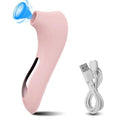 Pink clitoral sucking vibrator with rounded suction opening