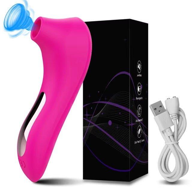 Clitoral suction toy highlighting smooth silicone finish
