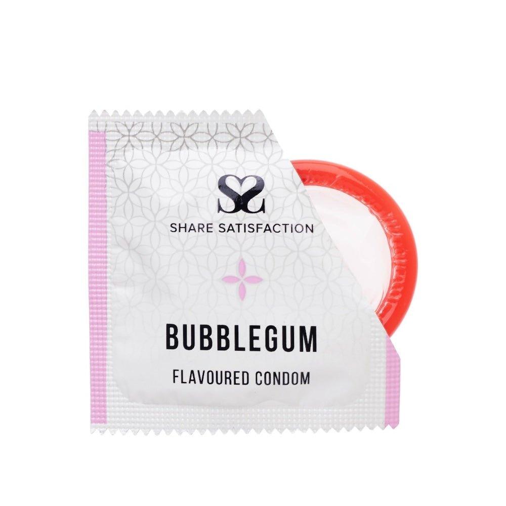 Share Satisfaction Bubblegum Flavoured Condom - Seductiva