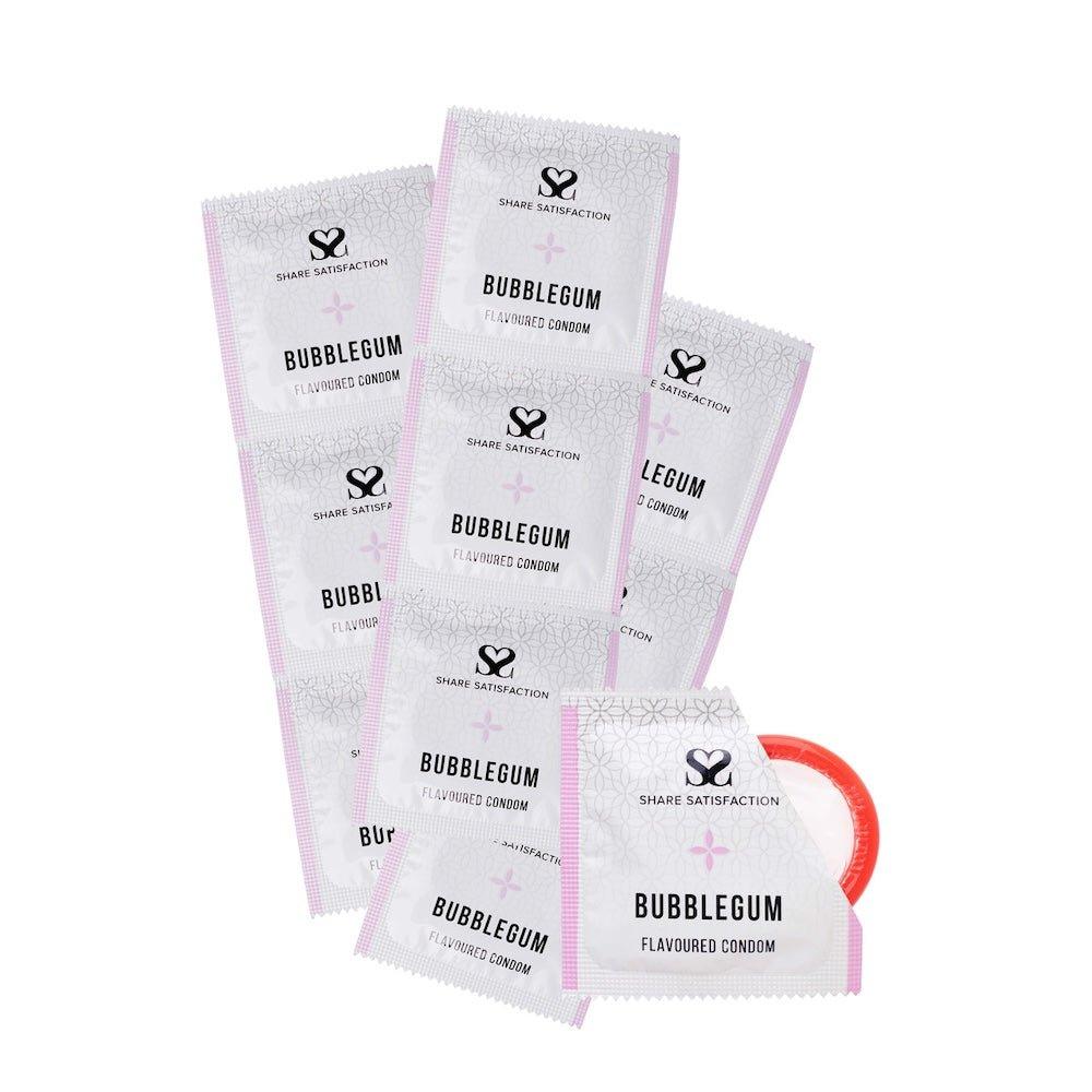 Share Satisfaction Wholesale Bubblegum Flavoured Condom 100pks - Seductiva