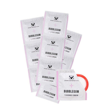 Share Satisfaction Wholesale Bubblegum Flavoured Condom 100pks - Seductiva