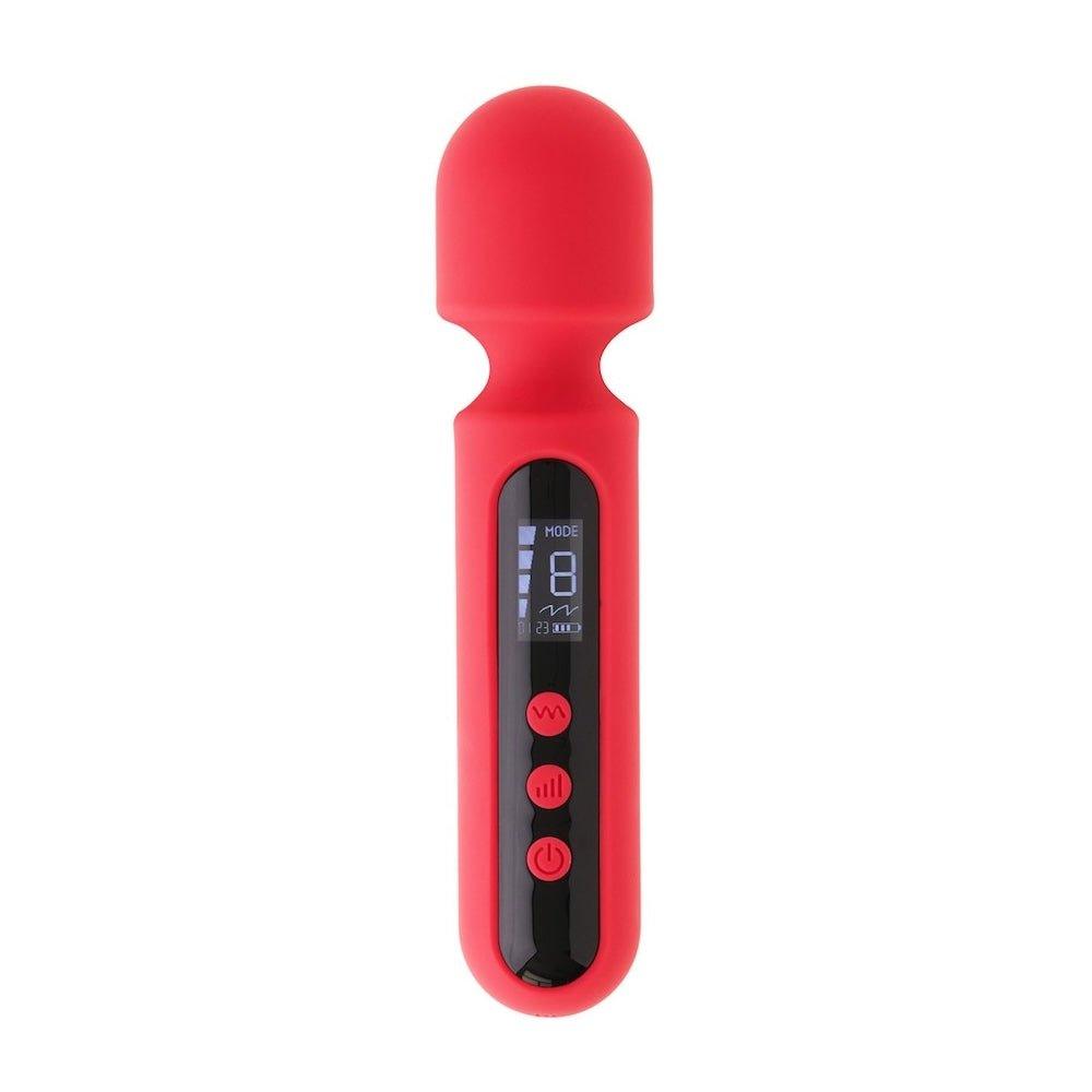 Pink Ema Mini Digital Wand shown highlighting smooth silicone head