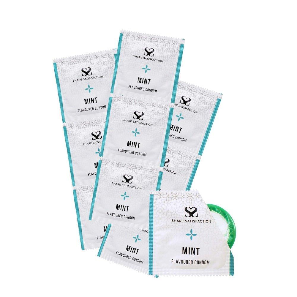 Share Satisfaction Mint Flavoured 100 Pack Of Condoms - Seductiva
