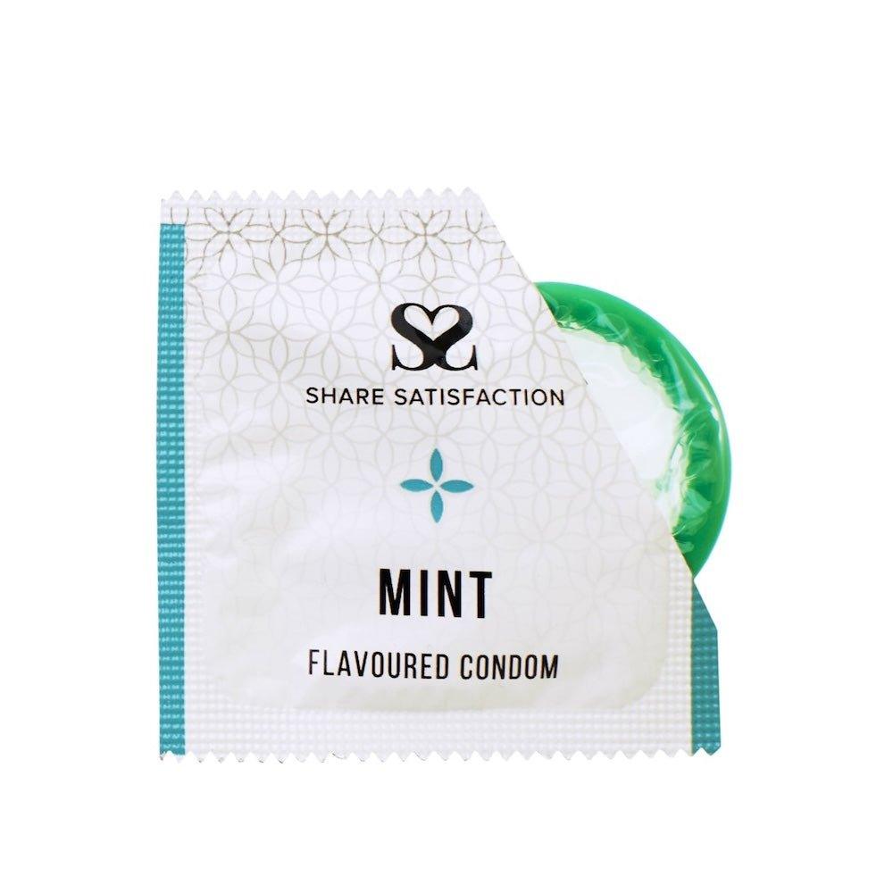 Share Satisfaction Mint Flavoured 100 Pack Of Condoms - Seductiva