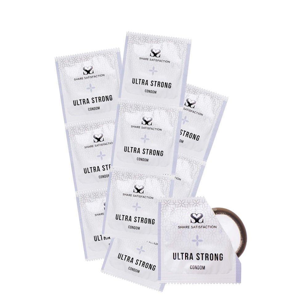 Share Satisfaction Ultra Strong Condom 100-pack box shown in front view