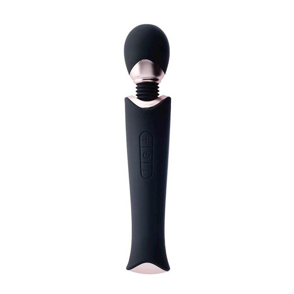 Share Satisfaction Zarina luxury wand vibrator in black shown in front view