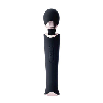 Share Satisfaction Zarina luxury wand vibrator in black shown in front view