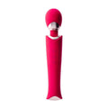 Pink Zarina wand vibrator shown highlighting smooth contoured handle