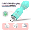 Built-in USB charging mini wand massager — direct plug-in charging, no cable needed (feature graphic)