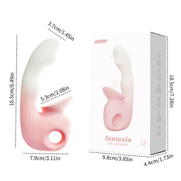 Dual stimulation diagram for app remote-control suction vibrator — 12 vibration frequencies + 6 suction frequencies with clitoris (C) and G-spot (G) focus