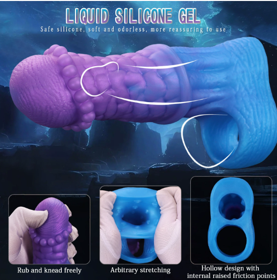 Hollow set massage particles for men lock essence thickened and lengthened mace set sex toys