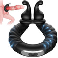 ABELE perineum penis ring shown in full front view with two motors visible