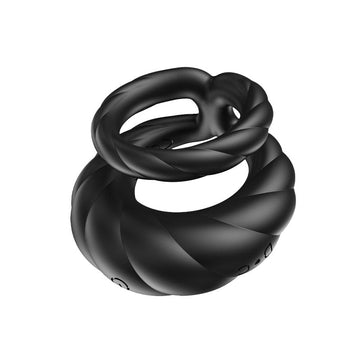 Adult Double Penis Ring Vibrator Cock Ring with 10 Vibration Modes - Seductiva